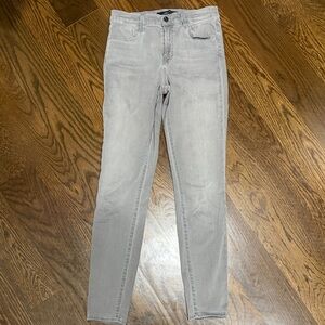 J Brand Light Gray High Rise Stretchy Skinny Jeans